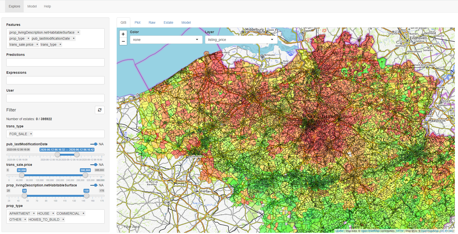 Real estate analyser